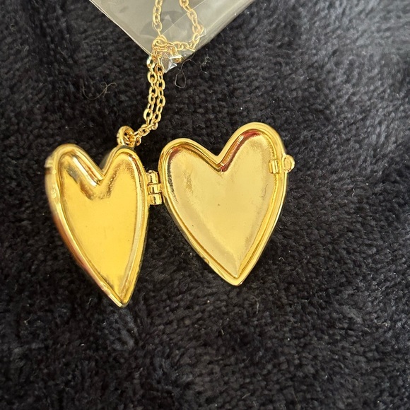 Adornia 14k gold-plated heart locket pendant necklace- NEW - Picture 6 of 6